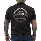 88 Geburtstag Mann Frau Motorrad Motorradfahrer Biker 1936 T-Shirt mit Rückendruck