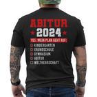 Abitur 2024 Abi 2024 Geschafft Weltherrschaft Abiturienten T-Shirt mit Rückendruck