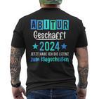 Abitur 2024 Geschafft Lizenz Zum Klugscheißen T-Shirt mit Rückendruck