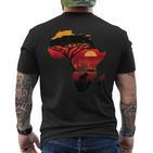 Africa Big Five Silhouette Africa Safari Map Africa T-Shirt mit Rückendruck