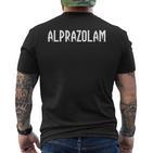 Alprazolam Medication T-Shirt mit Rückendruck