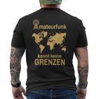 Amateurfunk Kennt Keine Borders Retro Radio Amateur Radio T-Shirt mit Rückendruck