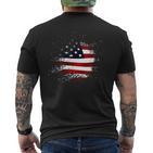 American Flag Usa America T-Shirt mit Rückendruck