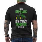 Aus Dem Weg Ich Muss Traktor Fahren Trecker Boys' S T-Shirt mit Rückendruck