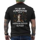 Australian Shepherd Glitter Dog Holder Aussie Dog T-Shirt mit Rückendruck