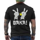 Baka Slogan Rabbit Ear-Fig For Japan Friends T-Shirt mit Rückendruck