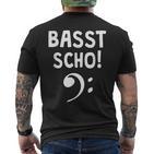 Basst Scho Bass Guitar Bassist T-Shirt mit Rückendruck