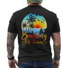 Beaching Not Teaching Lustiger Sommerlehrer Strandurlaub T-Shirt mit Rückendruck