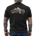 With Bergsteiger Climbs On The Berg Watzmann In Berchtesgaden T-Shirt mit Rückendruck