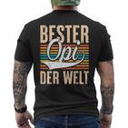 Bester Opi Der Weltintage Saying Grandfather T-Shirt mit Rückendruck