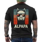 Bester Papa Alpapa Alpaka Frischgebackener Papaatertag T-Shirt mit Rückendruck