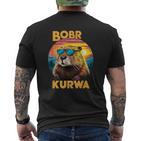 Bobr Kurwa Flannelette Meme Bóbr Bober Kurwa T-Shirt mit Rückendruck