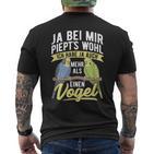 Budgie Ja Bei Mir Piept's Bird T-Shirt mit Rückendruck