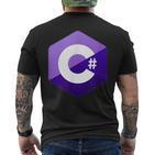 C C Sharp Programmer T-Shirt mit Rückendruck