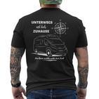 Campingplatz Kastenwagen Motorhome T-Shirt mit Rückendruck