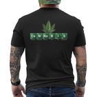 Cannabis Periodensystem Marijuana Hemp Leaf T-Shirt mit Rückendruck