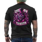 Cheshire Cat Alice In Wonderland Party T-Shirt mit Rückendruck