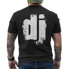 Cool Dj Grunge Music Du Bist Der Discjockey T-Shirt mit Rückendruck