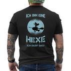 Short-Sleeved Ich Bin Eine Hexe Ich Kann Das Zicken T-Shirt mit Rückendruck