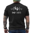 Dad 2025 Papa Herzschlag Das Daddyatertag T-Shirt mit Rückendruck