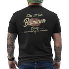 'Das Ist Ein Baumann Ding' Family T-Shirt mit Rückendruck