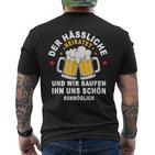 Der Hässliche Heiratet Wir Saufen Ihn Uns Schön Jga Team T-Shirt mit Rückendruck