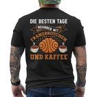 Die Besten Tagen Beginnen Mit Franzbrötchen & Kaffee Hamburg T-Shirt mit Rückendruck