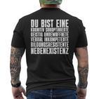 Du Nebenexistenz Buseidigungen Ich Hasse Menschen T-Shirt mit Rückendruck