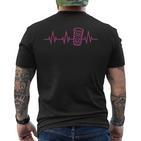 Dubbeglas Heartbeat Pfalz Weinfest Und Palatinzer Lebensart S T-Shirt mit Rückendruck