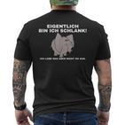 Eiglich Bin Ich Schlank T-Shirt mit Rückendruck