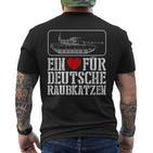 Ein Herz Für Deutsche Rraukwaren Tank Driver Military T-Shirt mit Rückendruck