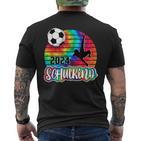 Einschulung Schulkind 2024 School Cone Boy Football Tie Dye T-Shirt mit Rückendruck