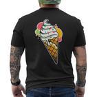 Eistüte Mit Streuseln Waffelkegel T-Shirt mit Rückendruck