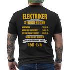 Elektriker Stundenlohn Stundensatz T-Shirt mit Rückendruck