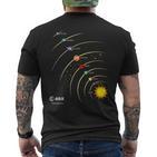 Esa Sonnensystem Planeten Sonne Umlaufbahn T-Shirt mit Rückendruck