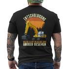 Excuse Das Ich Zu Spät Bin Hab Excavator Sehen Digger S T-Shirt mit Rückendruck