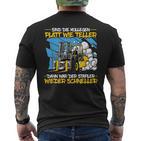 Forklift Kollegen Platt Wie Teller Colleagues T-Shirt mit Rückendruck