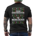 Frohe Arschnachten Ihr Weinlöcher Costume T-Shirt mit Rückendruck