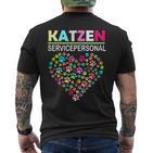 Cat Service Personnel Cat Pet Cat Love T-Shirt mit Rückendruck