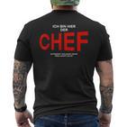 Manager Ich Bin Hier Der Chef T-Shirt mit Rückendruck