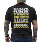 Digger Driver Digger Driver Digger Retirement Pension T-Shirt mit Rückendruck