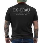 Ex Frau Scheidungs Outfit Separation Divorced T-Shirt mit Rückendruck