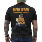 Mein Leben Sweat Und Scheißen Welder Slogan T-Shirt mit Rückendruck