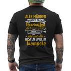 Musician Die Beste Spielen Trumpet T-Shirt mit Rückendruck