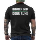 Saying Sächsischer Dialect For Saxony T-Shirt mit Rückendruck