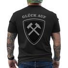 Glückauf Bergmann Kohle T-Shirt mit Rückendruck