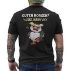 Guten Morgen Ganz Dünnes Eis Penguin T-Shirt mit Rückendruck