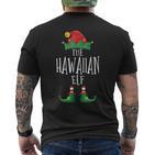 Hawaii-Elfenhemd Lustige Familie Passende Gruppe Weihnachtselfe T-Shirt mit Rückendruck