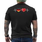 Heartbeat Deutschland Turkey T-Shirt mit Rückendruck