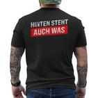 Hinten Steht Auch Was Lustiger Cooler Saying T-Shirt mit Rückendruck